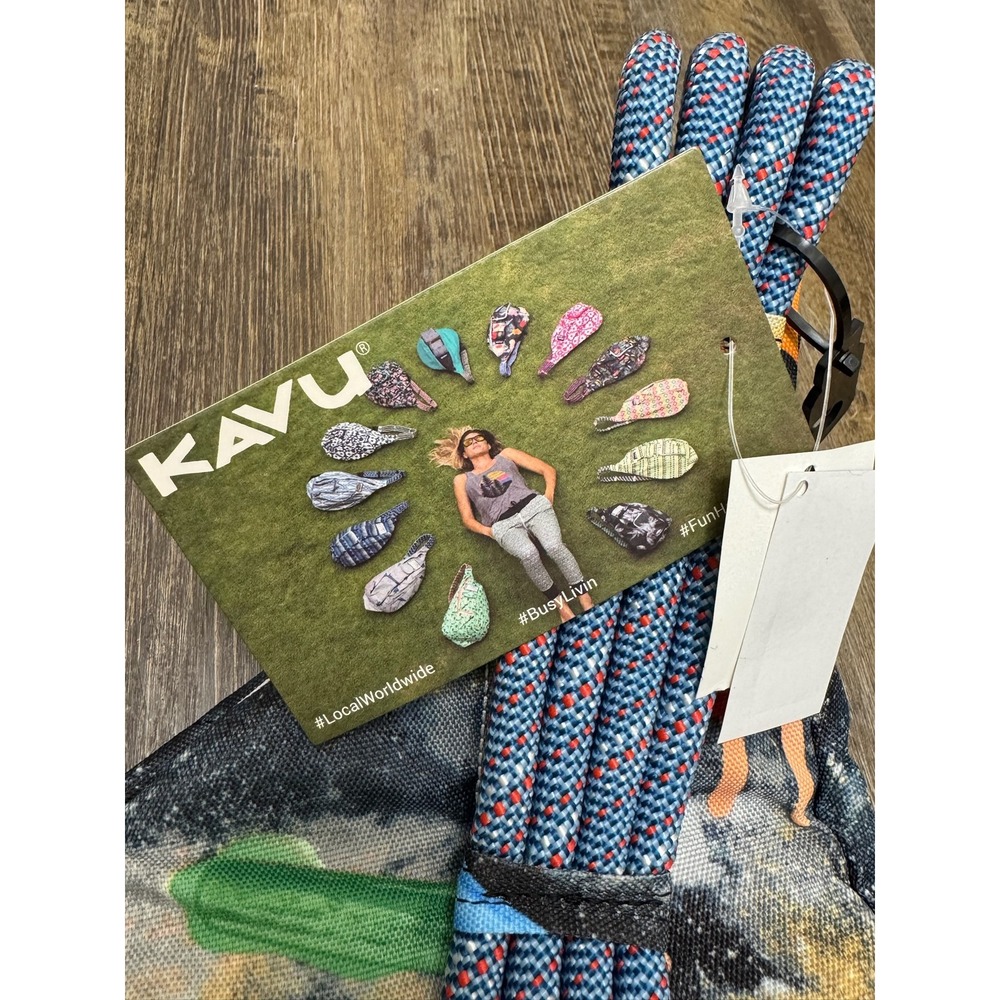 KAVU Space Pop Galaxy Popsicle Rope Sling Canvas Bag Crossbody Backpack NWT - Picture 5 of 14